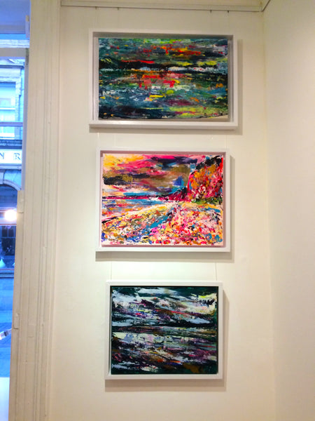 pink canvas, pink wall art, budleigh salterton,falmouth art gallery, penryn river, en plein air, plein air devon, cliff painting, chloe art, chloe tinsley, chloe gallery, chloe gallery uk, love art, love paintings, rewilding, female painters, expressionism, rewilding humans, limited edition print, inspiring art, memories, magic eye