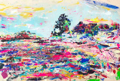 Helford Passage, Helford River Painting, Ferryboat Inn Painting, Chloe Tinsley, Chloë Tinsley, Chloe Art, Rewilding Chloe, www.chloegallery.co.uk, chloegallery, inspiring art, plein air, top female artist, vibrant colours, contemporary painting, Cornish Art, Open Studios Cornwall, Art in Cornwall, Beautiful Helford Walks, visual arts, signify, global art, fine arts meaning, the new colourists, colourful artists, colour bath, vibrant art, wild art, Helford art, the ferryboat, favourite place cornwall, embody