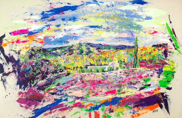 Madonna del Parto, Monterchi, Toscana, Chloe Art, Chloe Tinsley, Chloe Gallery, Tuscan Idyll, Tuscan Painting, Tuscan Wall Art, Tuscan Art Prints, Tuscan Prints, Il Palazzetto, Tuscany, Tuscan Painting, After Hockney, plein air artist, Monterchi, Italian Painting, Tuscan Hills Painting, Landscape Painting Italy, Colourful Art, Inspiring Art, Top female british artist, Chloe Tinsley, Chloe art, Chloe Gallery, www.chloegallery.co.uk, Chloë Tinsley, sunset tuscany, tuscan idyll, modern wall art