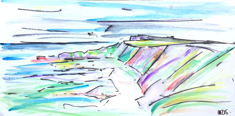 Ethie Cliffs, summer light